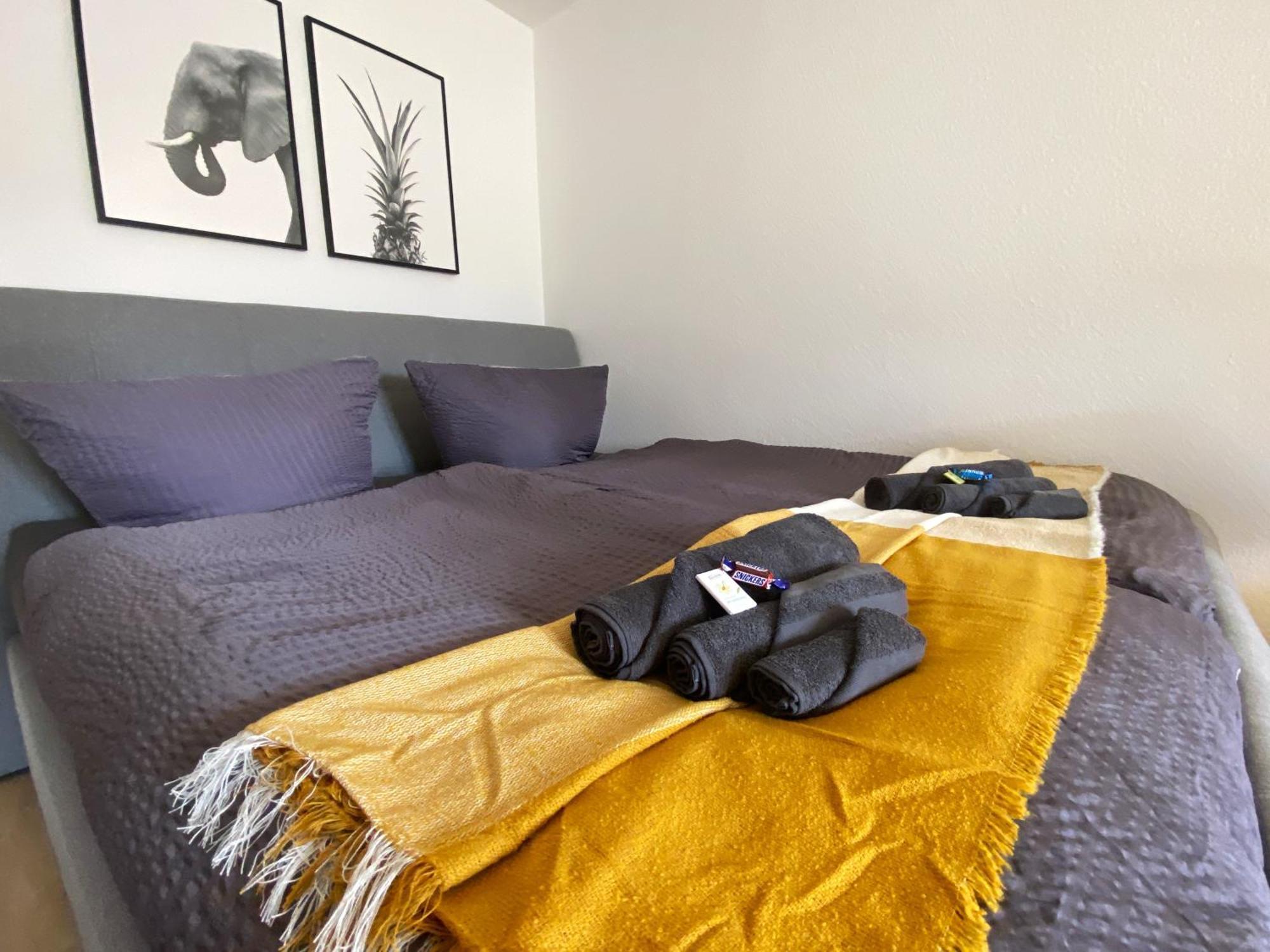 Schoelerberg Apartment Mit Tiefgaragenparkplatz Und Kingsize-Bett オスナブリュック エクステリア 写真